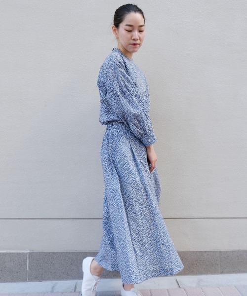 NIMES（ニーム）の「プリントフレアスカート（スカート・レディース・ブルー/ブラック・FREE）」の15枚目の写真