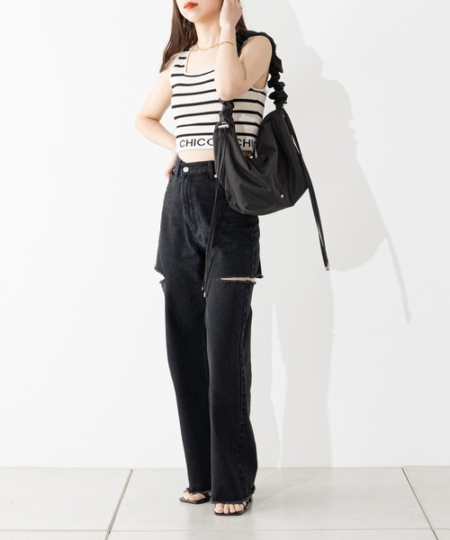 Chico(チコ)の「ドロストハンドルナイロンショルダーバッグ(ショルダーバッグ・レディース・ブルー/ブラック/ホワイト/ベージュ・FREE)」の16枚目の写真