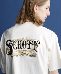schott | S/S HENLEY NECK T-SHIRT "EMBROIDERED SCHOTT"/ヘンリーネック刺繍Tシャツ(Tシャツ/カットソー)