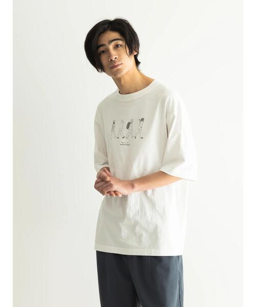CRAFT STANDARD BOUTIQUE(クラフトスタンダードブティック)の「STARTING OVER TEE(Tシャツ/カットソー・レディース・グレイッシュベージュ/チャコールグレー/オフホワイト・L/XL/M)」の7枚目の写真