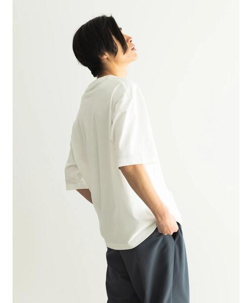 CRAFT STANDARD BOUTIQUE(クラフトスタンダードブティック)の「STARTING OVER TEE(Tシャツ/カットソー・レディース・グレイッシュベージュ/チャコールグレー/オフホワイト・L/XL/M)」の8枚目の写真