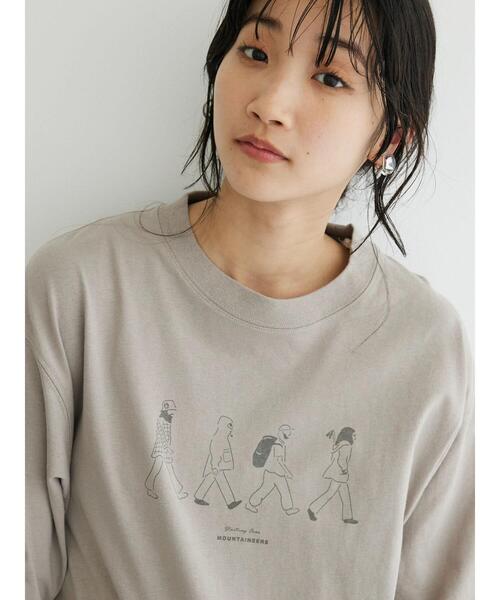 CRAFT STANDARD BOUTIQUE(クラフトスタンダードブティック)の「STARTING OVER TEE(Tシャツ/カットソー・レディース・グレイッシュベージュ/チャコールグレー/オフホワイト・L/XL/M)」の18枚目の写真