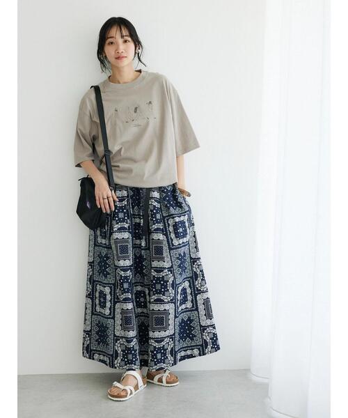 CRAFT STANDARD BOUTIQUE(クラフトスタンダードブティック)の「STARTING OVER TEE(Tシャツ/カットソー・レディース・グレイッシュベージュ/チャコールグレー/オフホワイト・L/XL/M)」の19枚目の写真