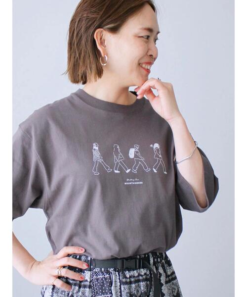 CRAFT STANDARD BOUTIQUE(クラフトスタンダードブティック)の「STARTING OVER TEE(Tシャツ/カットソー・レディース・グレイッシュベージュ/チャコールグレー/オフホワイト・L/XL/M)」の22枚目の写真
