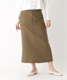 OPAQUE.CLIP | セットアップ対応 レーヨンリネンナロースカート【洗える】(スカート)