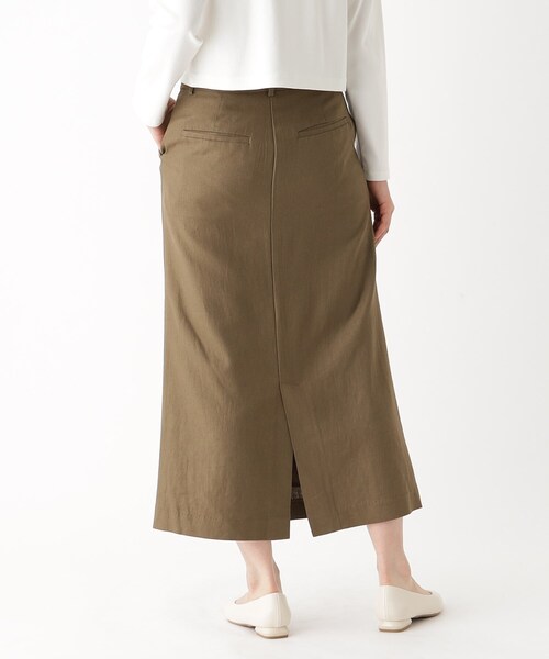 OPAQUE.CLIP(オペークドットクリップ)の「◆セットアップ対応 レーヨンリネンナロースカート【洗える】(スカート・レディース・ブラウン系その他/ライトベージュ・36/42/38/40)」の12枚目の写真