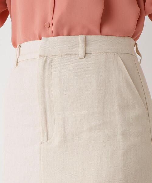 OPAQUE.CLIP(オペークドットクリップ)の「◆セットアップ対応 レーヨンリネンナロースカート【洗える】(スカート・レディース・ブラウン系その他/ライトベージュ・36/42/38/40)」の15枚目の写真