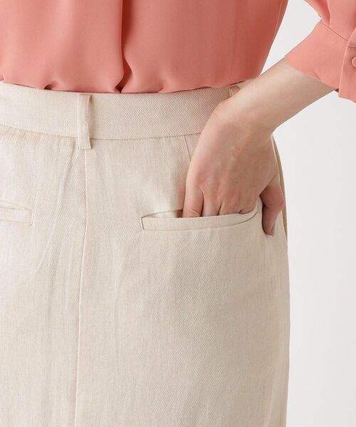OPAQUE.CLIP(オペークドットクリップ)の「◆セットアップ対応 レーヨンリネンナロースカート【洗える】(スカート・レディース・ブラウン系その他/ライトベージュ・36/42/38/40)」の17枚目の写真
