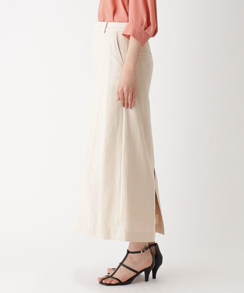 OPAQUE.CLIP(オペークドットクリップ)の「◆セットアップ対応 レーヨンリネンナロースカート【洗える】(スカート・レディース・ブラウン系その他/ライトベージュ・36/42/38/40)」の21枚目の写真