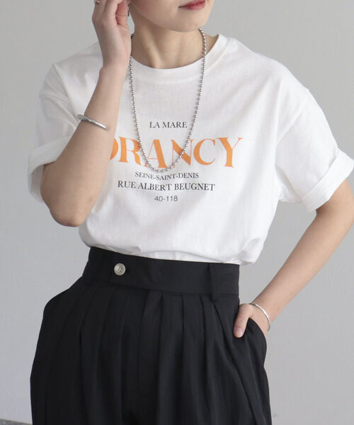 fredy emue（フレディエミュ）の「ロゴプリント半袖Tシャツ（Tシャツ/カットソー・レディース・ライトグレー/オレンジ/ブルー・38）」の11枚目の写真