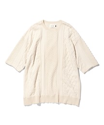 CAL O LINE | CAL O LINE　JACQUARD CABLE CREW-NECK CL231-037(ニット/セーター)