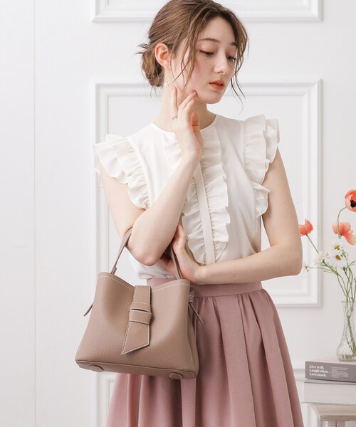 couture brooch（クチュールブローチ）の「◆リボンミニバック（ショルダーバッグ・レディース・ピンク/アイボリー/ブラック・00）」の4枚目の写真