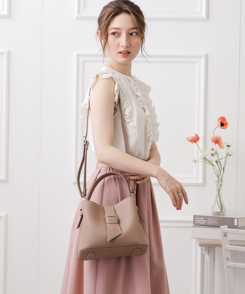 couture brooch（クチュールブローチ）の「◆リボンミニバック（ショルダーバッグ・レディース・ピンク/アイボリー/ブラック・00）」の20枚目の写真