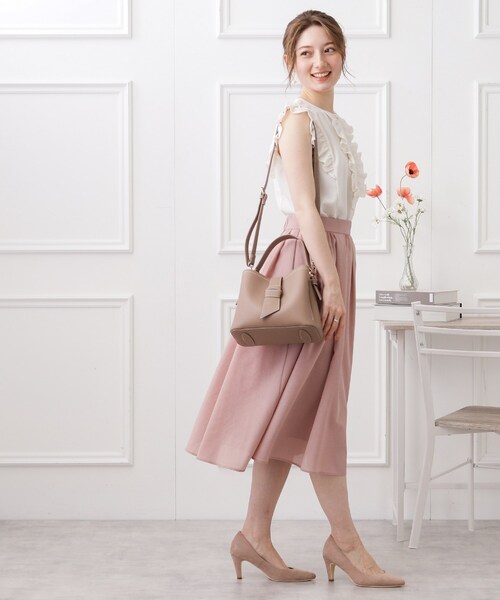 couture brooch（クチュールブローチ）の「◆リボンミニバック（ショルダーバッグ・レディース・ピンク/アイボリー/ブラック・00）」の21枚目の写真