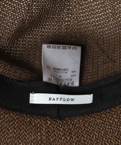 BAYFLOW（ベイフロー）の「サーモバケットハット（ハット・レディース・オフホワイト/ブラウン・FREE）」の10枚目の写真