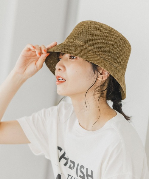 BAYFLOW（ベイフロー）の「サーモバケットハット（ハット・レディース・オフホワイト/ブラウン・FREE）」の15枚目の写真