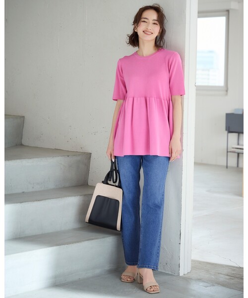 OPAQUE.CLIP（オペークドットクリップ）の「◆スクエアポケットミドルサイズトート（トートバッグ・レディース・グレー/オフホワイト/ブラック/ブラック系・00）」の21枚目の写真