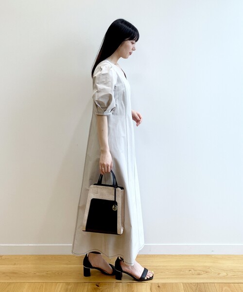 OPAQUE.CLIP（オペークドットクリップ）の「◆スクエアポケットミドルサイズトート（トートバッグ・レディース・グレー/オフホワイト/ブラック/ブラック系・00）」の9枚目の写真