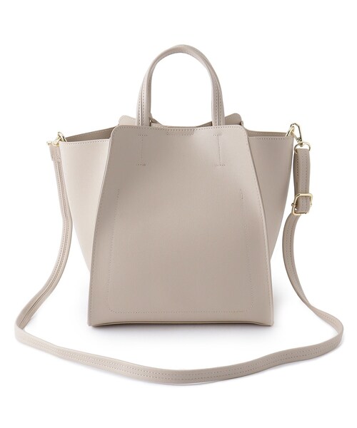 OPAQUE.CLIP（オペークドットクリップ）の「◆スクエアポケットミドルサイズトート（トートバッグ・レディース・グレー/オフホワイト/ブラック/ブラック系・00）」の18枚目の写真