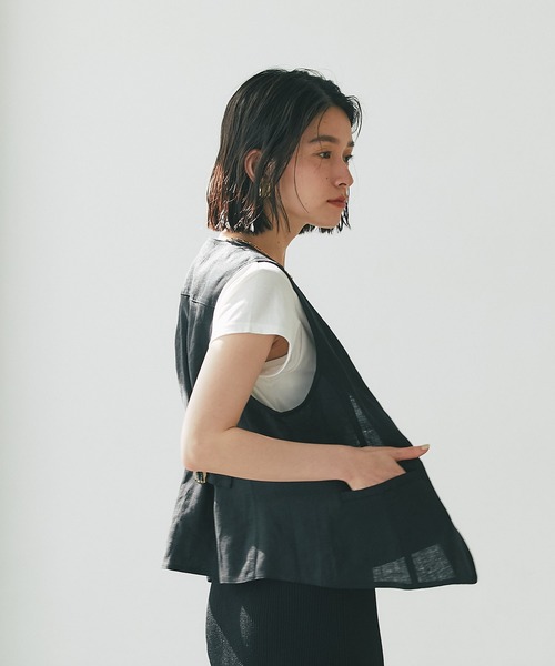 RIVE DROITE（リヴドロワ）の「リネンジレ（その他アウター・レディース・ブラック/ベージュ・FREE）」の14枚目の写真