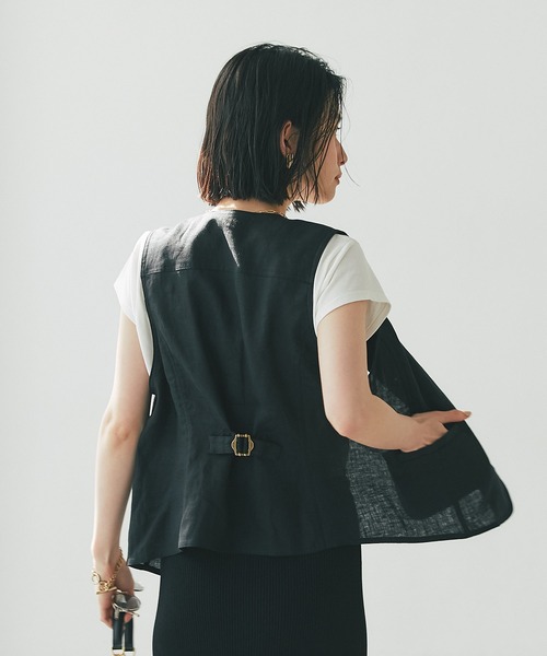 RIVE DROITE（リヴドロワ）の「リネンジレ（その他アウター・レディース・ブラック/ベージュ・FREE）」の15枚目の写真