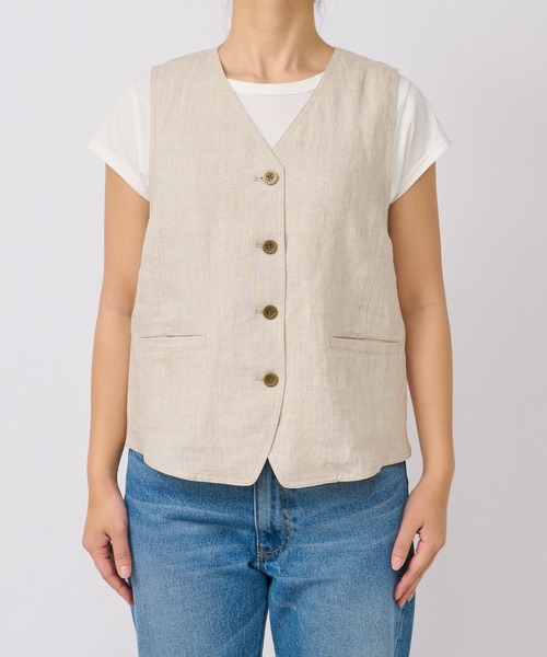 RIVE DROITE（リヴドロワ）の「リネンジレ（その他アウター・レディース・ブラック/ベージュ・FREE）」の17枚目の写真