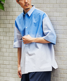 グラデーション レギュラーカラー 半袖シャツ