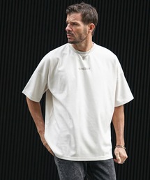 SOMEDIFF | スウェード半袖Tシャツ メンズ ゆったり オーバーサイズ 上品な生地(Tシャツ/カットソー)