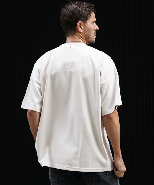 SOMEDIFF（サムディフ）の「スウェード半袖Tシャツ メンズ ゆったり オーバーサイズ 上品な生地（Tシャツ/カットソー・メンズ・ホワイト/グレー/ベージュ/ブルー/ブラック・L/XL/M）」の9枚目の写真