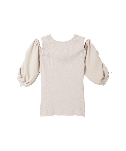 ANDGEEBEE（アンジービー）の「ギャザースリーブニットトップス（その他トップス・レディース・ブラック×ホワイト/ピンク・MEDIUM）」の19枚目の写真