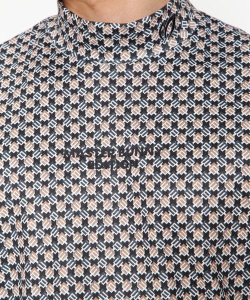 MASTER BUNNY EDITION / メッシュトリコット 半袖ハイネックカットソー/キューブMBE柄/6/YLW/758-3267603 MASTER BUNNY EDITION（マスターバニーエディション）の「【MASTER