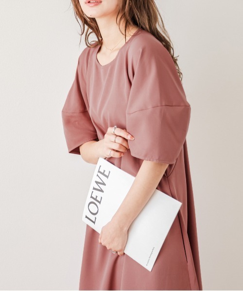 AMELY(エミリー)の「ランタン袖ワンピース(ワンピース・レディース・ベージュ/ブラック/イエロー/ピンク・フリー)」の14枚目の写真