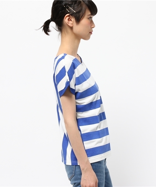 OUTLET(アウトレット)の「【CIAOPANIC TYPY】ストライプボーダー2WAYTシャツ(Tシャツ/カットソー・レディース・ブルー・FREE)」の3枚目の写真
