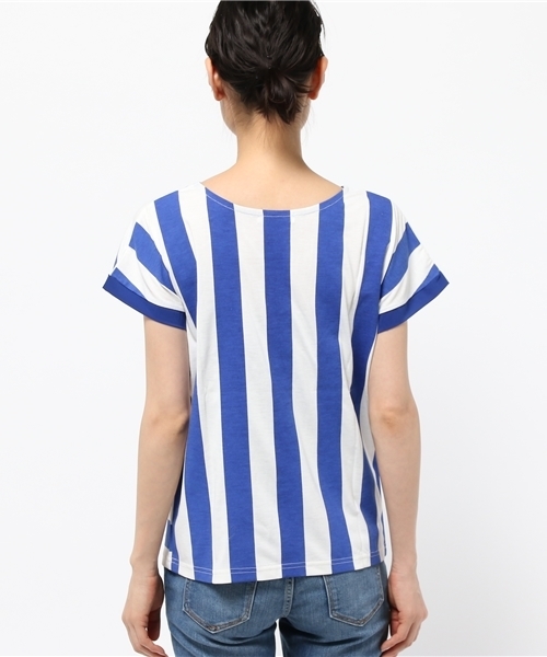 OUTLET(アウトレット)の「【CIAOPANIC TYPY】ストライプボーダー2WAYTシャツ(Tシャツ/カットソー・レディース・ブルー・FREE)」の4枚目の写真