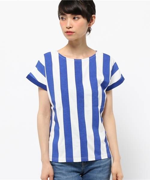 OUTLET(アウトレット)の「【CIAOPANIC TYPY】ストライプボーダー2WAYTシャツ(Tシャツ/カットソー・レディース・ブルー・FREE)」の8枚目の写真