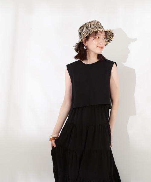 N.(N. Natural Beauty Basic)(エヌエヌナチュラルビューティーベーシック)の「【S Size Line】◆レイヤートップコットンキャミワンピース(ワンピース・レディース・ブラック/レッド/ブルー・SMALL/MEDIUM)」の5枚目の写真