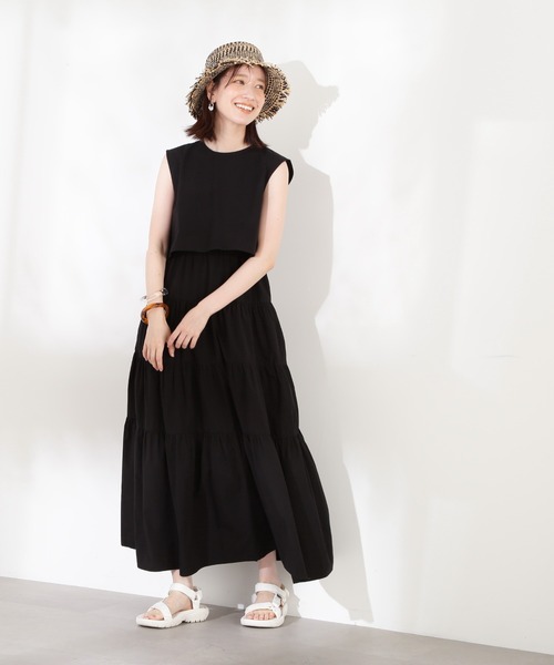 N.(N. Natural Beauty Basic)(エヌエヌナチュラルビューティーベーシック)の「【S Size Line】◆レイヤートップコットンキャミワンピース(ワンピース・レディース・ブラック/レッド/ブルー・SMALL/MEDIUM)」の7枚目の写真