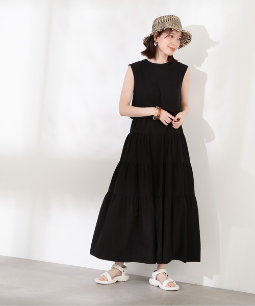 N.(N. Natural Beauty Basic)(エヌエヌナチュラルビューティーベーシック)の「【S Size Line】◆レイヤートップコットンキャミワンピース(ワンピース・レディース・ブラック/レッド/ブルー・SMALL/MEDIUM)」の8枚目の写真