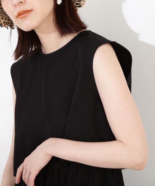 N.(N. Natural Beauty Basic)(エヌエヌナチュラルビューティーベーシック)の「【S Size Line】◆レイヤートップコットンキャミワンピース(ワンピース・レディース・ブラック/レッド/ブルー・SMALL/MEDIUM)」の12枚目の写真