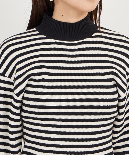 ROYAL PARTY(ロイヤルパーティー)の「ウォッシャブルハイネックミニワンピース(ワンピース・レディース・オフホワイト/ブラック/マルチ/ピンク/ボルドー・FREE)」の20枚目の写真