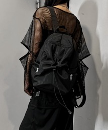 LVEU. | 【LVEU.】フロントドローコードバックパック(リュックサック) / バッグ 鞄 BAG リュック バックパック ドローコード A4 ブラック ZOZOTOWN限定(バックパック/リュック)