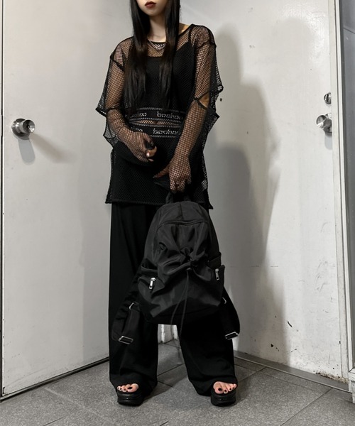 LVEU.（ラブユ.）の「【LVEU.】フロントドローコードバックパック（リュックサック） / バッグ 鞄 BAG リュック バックパック ドローコード A4 ブラック ZOZOTOWN限定（バックパック/リュック・レディース・ブラック・FREE）」の7枚目の写真