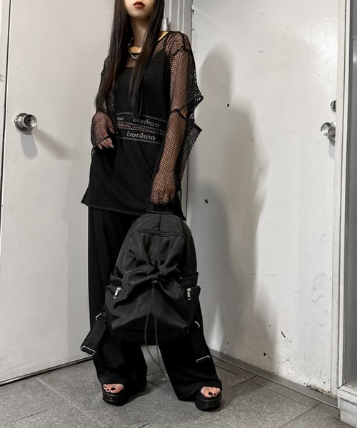 LVEU.（ラブユ.）の「【LVEU.】フロントドローコードバックパック（リュックサック） / バッグ 鞄 BAG リュック バックパック ドローコード A4 ブラック ZOZOTOWN限定（バックパック/リュック・レディース・ブラック・FREE）」の10枚目の写真