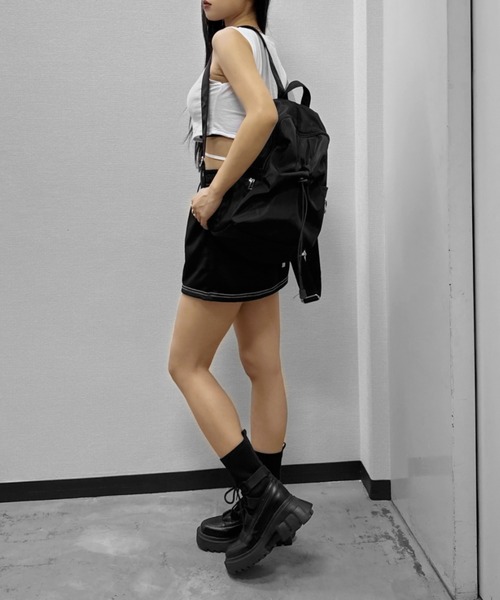 LVEU.（ラブユ.）の「【LVEU.】フロントドローコードバックパック（リュックサック） / バッグ 鞄 BAG リュック バックパック ドローコード A4 ブラック ZOZOTOWN限定（バックパック/リュック・レディース・ブラック・FREE）」の14枚目の写真