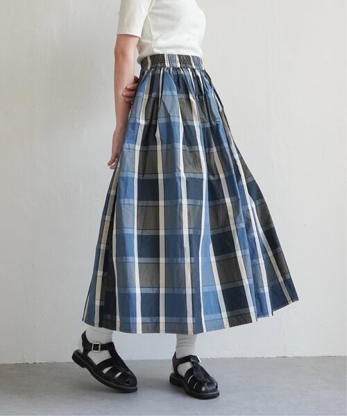 VENCEEXCHANGE（ヴァンスエクスチェンジ）の「タフタチェックギャザースカート（スカート・レディース・グリーン系/ブルー系/レッド系/ブルー/ブラック/オフホワイト/レッド/グリーン/グレー/ダークグリーン/エンジ/ネイビー/グリーン系その他/グリーン系その他2/その他1/ホワイト/ライトグレー/ライトカーキ・FREE）」の13枚目の写真