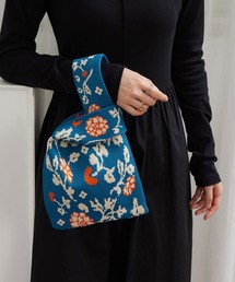 LA VORAGINE | バイカラーニットトートバッグ クラッチバッグ ハンドバッグ(ハンドバッグ)