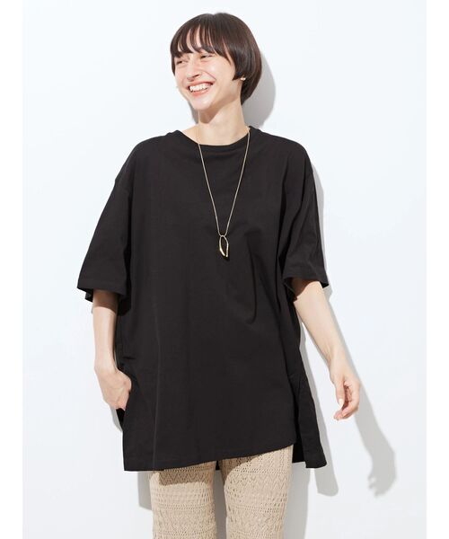 AMERICAN HOLIC（アメリカンホリック）の「バックオープンカットチュニック①（チュニック・レディース・アイボリー/ブラック・M/L）」の10枚目の写真