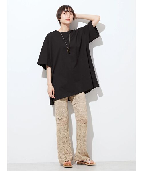 AMERICAN HOLIC（アメリカンホリック）の「バックオープンカットチュニック①（チュニック・レディース・アイボリー/ブラック・M/L）」の14枚目の写真