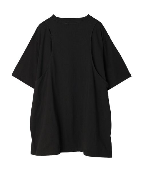 AMERICAN HOLIC（アメリカンホリック）の「バックオープンカットチュニック①（チュニック・レディース・アイボリー/ブラック・M/L）」の5枚目の写真