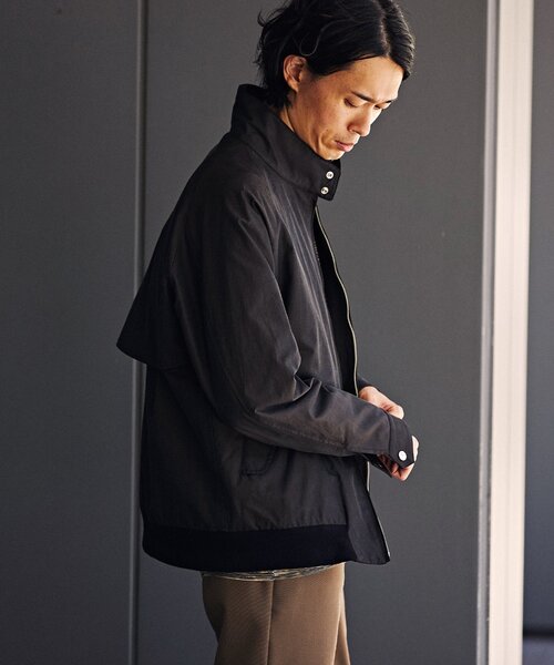 EDIFICE（エディフィス）の「ハイデンシティー ウェザー ピーチスキン ハリントン ブルゾン（ブルゾン・メンズ・ベージュ/ブラック/ブラウン・MEDIUM/SMALL/LARGE）」の5枚目の写真